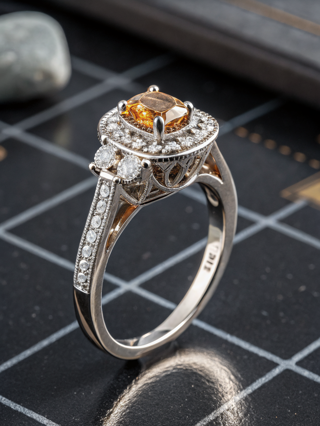 Intricate Halo Ring